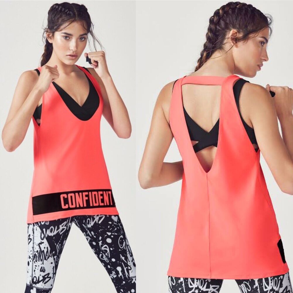 Fabletics Women S Confident Camille Tank Top Pink Sleeveless Demi Lovato NEW